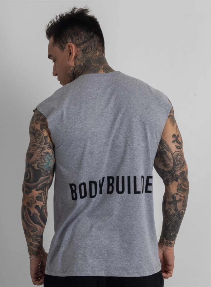 Regata Crown Japonesa Reta Bodybuilder Mescla Regata Crown Japonesa Reta Bodybuilder Mescla