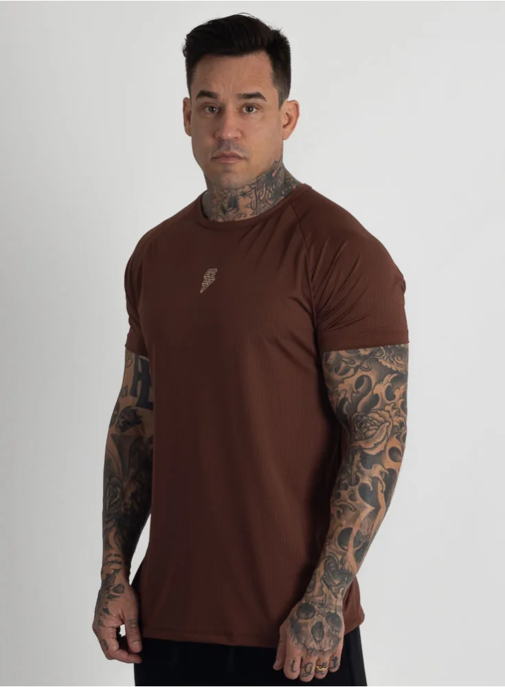 Camiseta Crown Dry Fit ice Logo Marrom