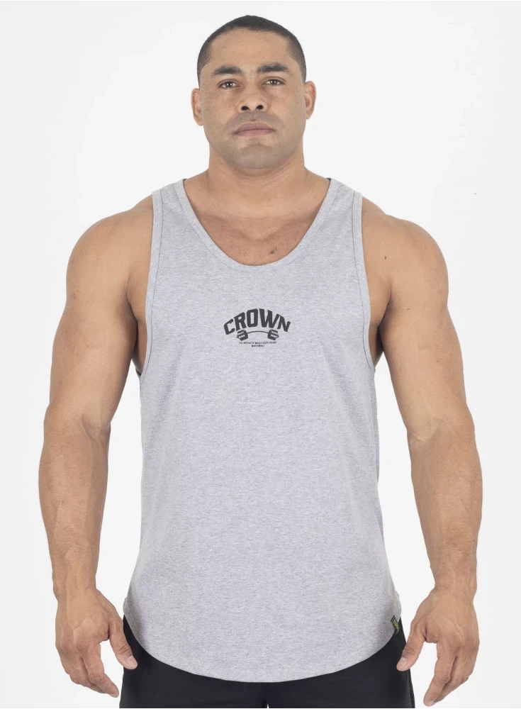 Regata Masculina Cinza Dumbbell Crown Training 