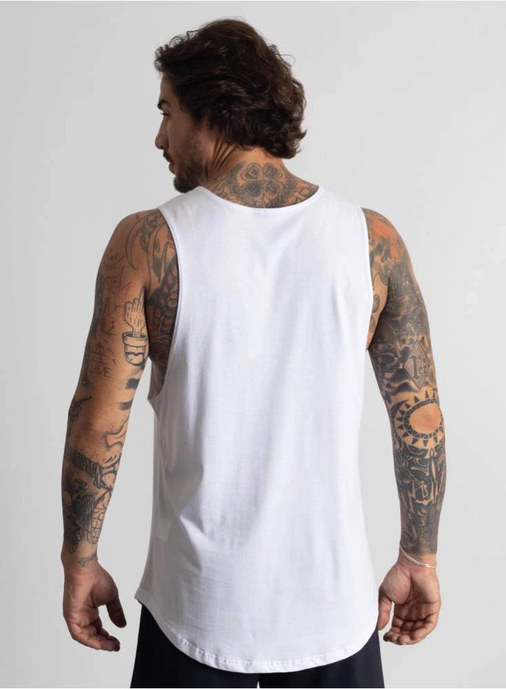 Regata Crown Tank Bodybuilder Branca
