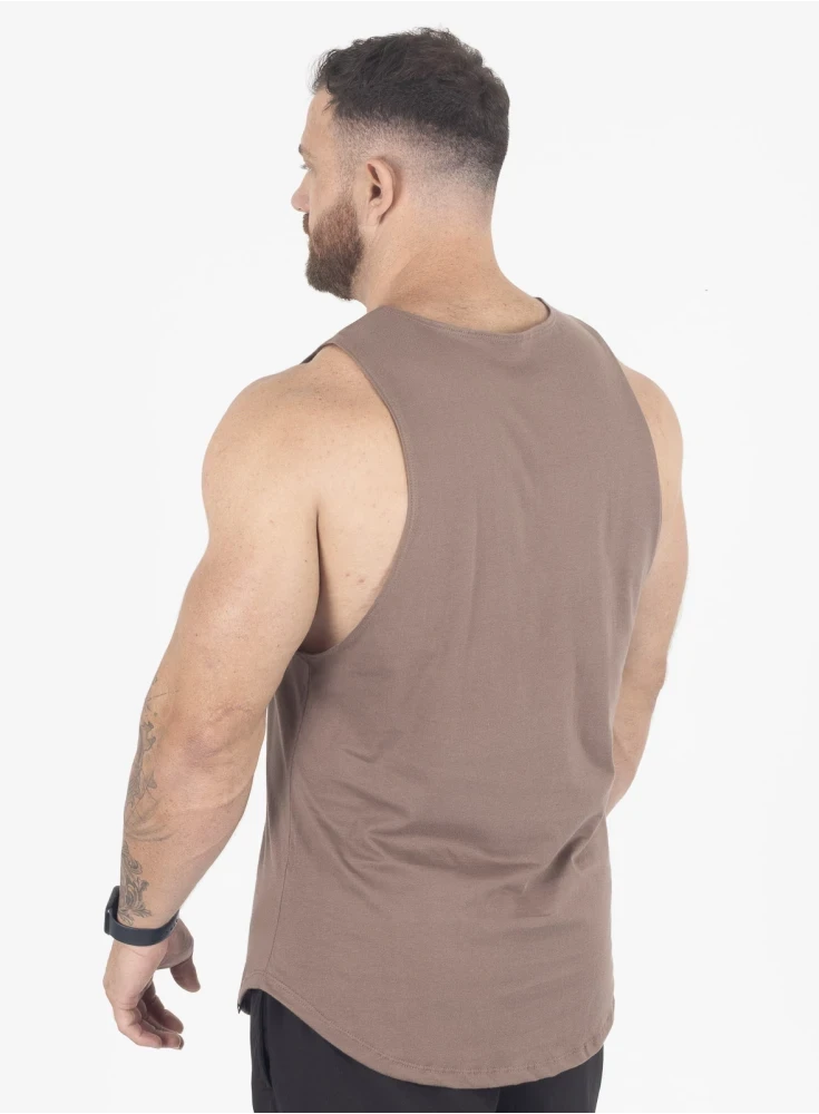 Regata Crown Tank Bodybuilding  Marrom Taupe 