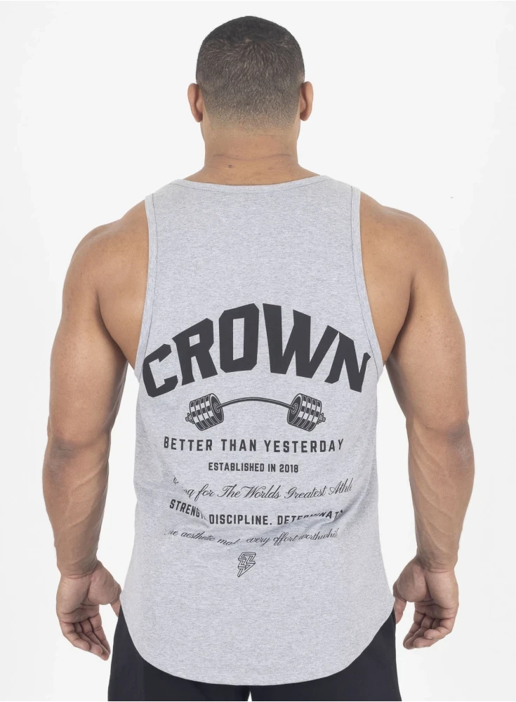 Regata Masculina Cinza Dumbbell Crown Training 