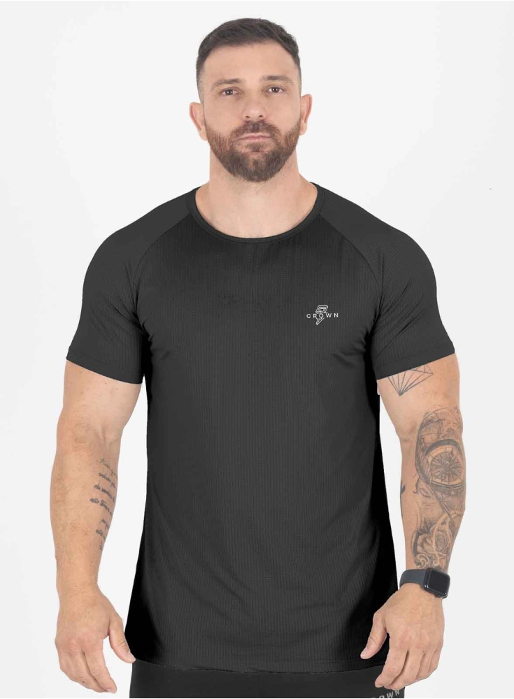 Camiseta Crown Dry Fit Ice Preta Blaze Reps