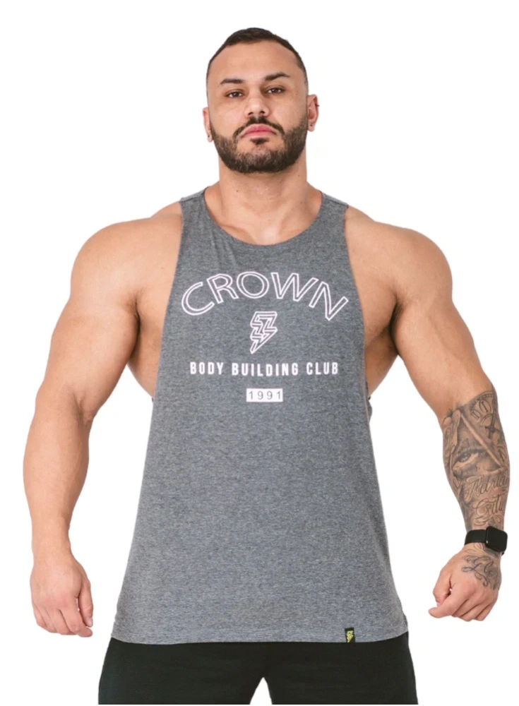 Regata Crown Training Corte Laser Bodybuilder Club Mescla Black