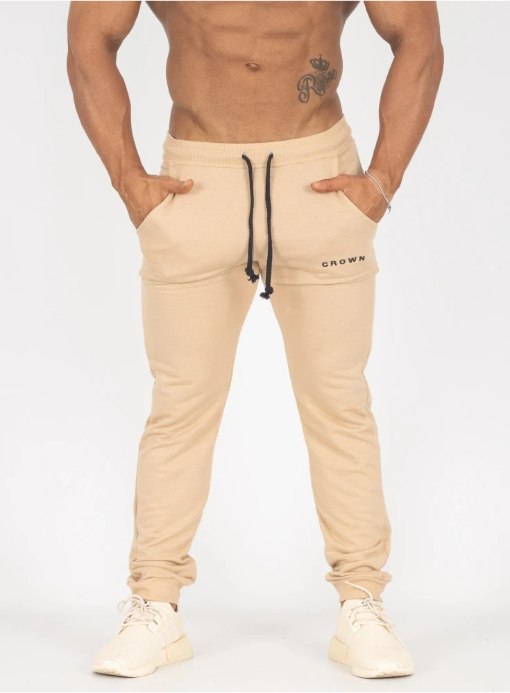 Cal&ccedil;a Crown Training Moletom Dark  Bege 