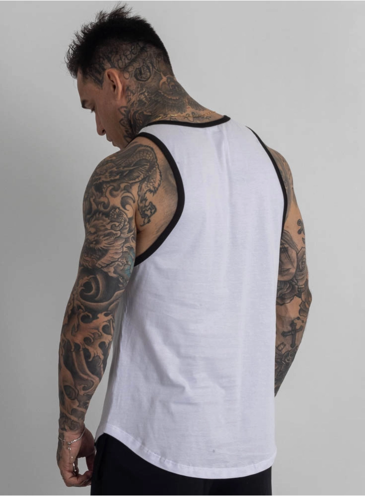 Regata Crown Tradicional Bordada Origin Branca Regata Crown Tradicional Bordada Origin Branca