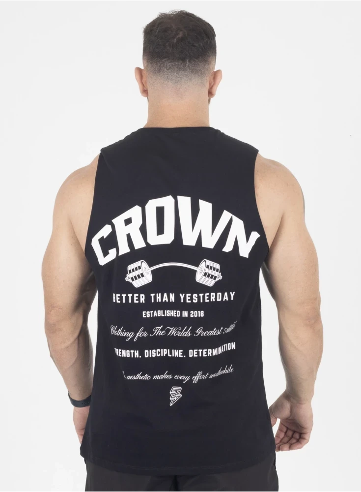 Regata Crown New Tank Dumbbell  Preto 