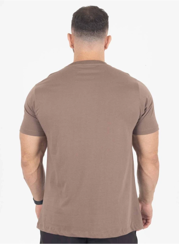Camiseta Crown Training Bodybuilder Marrom Taupe