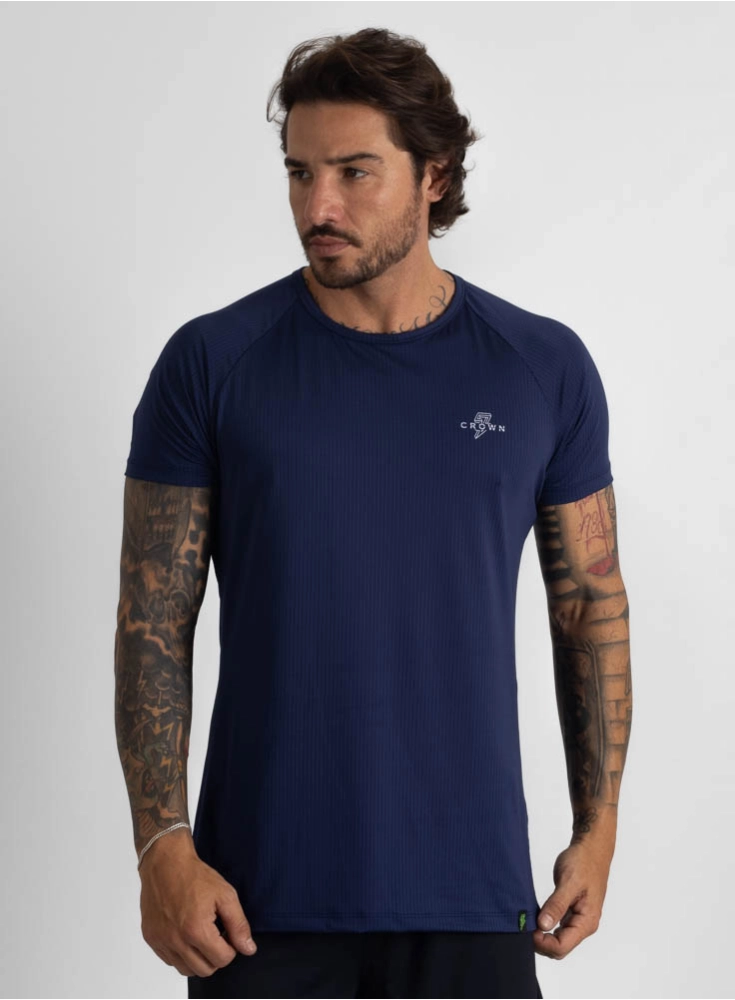 Camiseta Crown Dry Fit ice Blaze Reps Azul Marinho