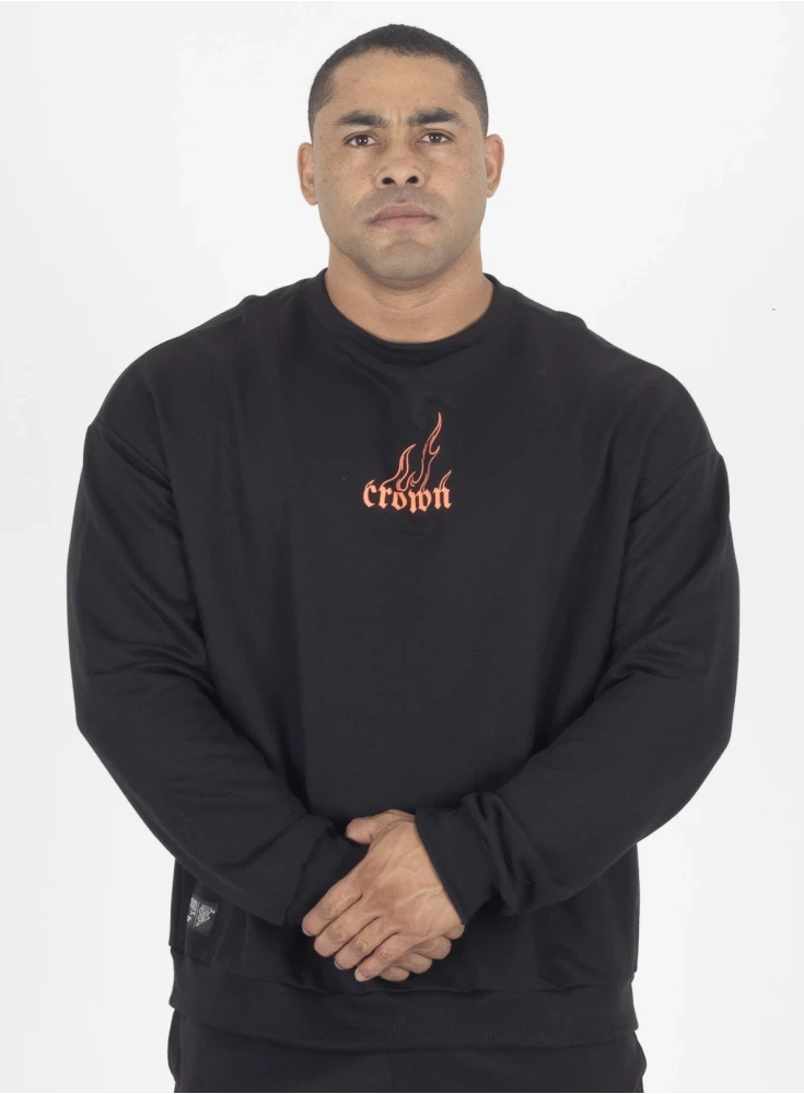 Moletom Oversized Crown Training Fire 