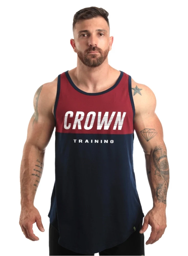 Regata Crown Training Long Marinho e Bordo