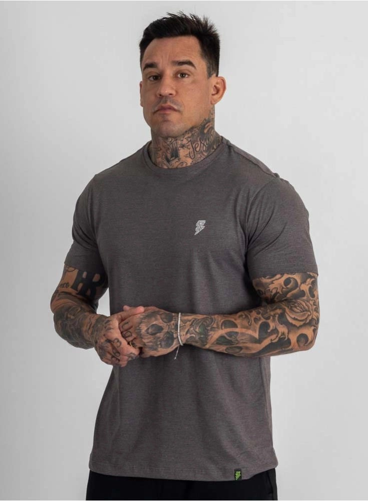 Camiseta Crown Training Minimalist Mescla Black