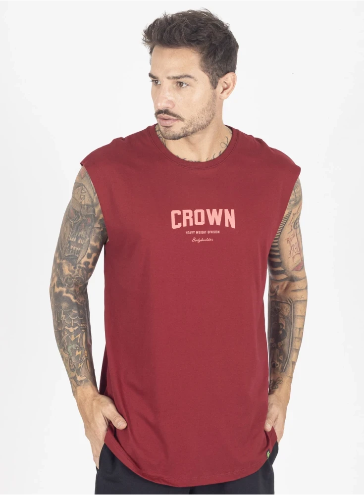 Regata Crown Japonesa Bodybuilder Bordô Regata Crown Japonesa Bodybuilder Bordô