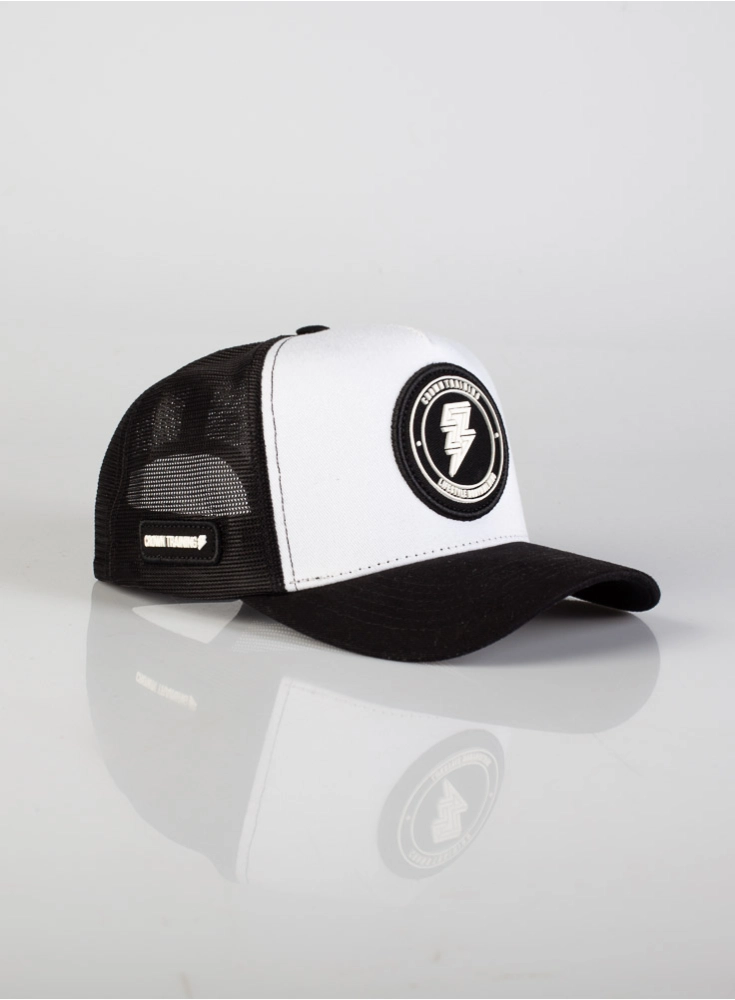 Boné Crown Training Trucker Preto e Branco