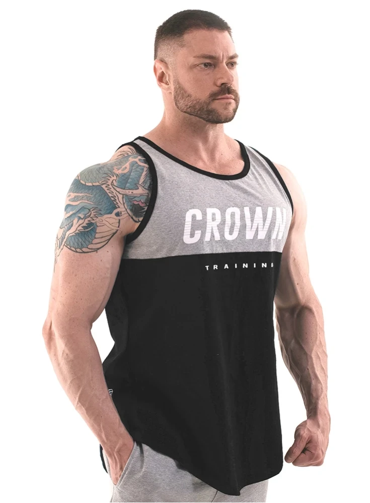 Regata Crown Training Long Preta e Mescla