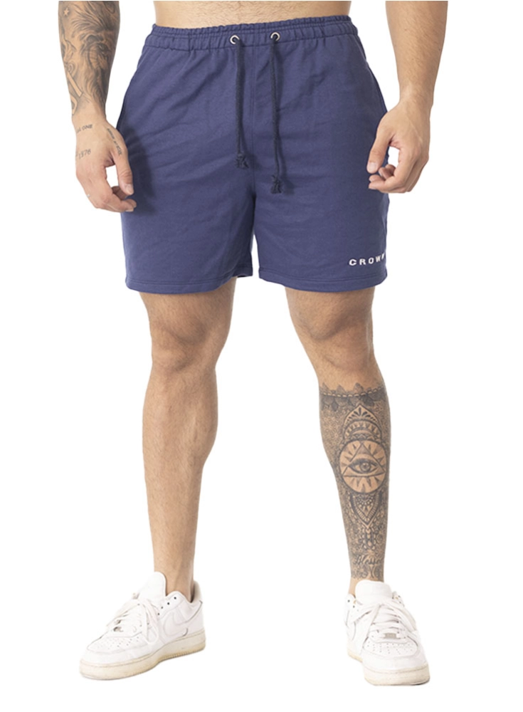 Bermuda Crown Moletom Curta Dark Azul Marinho