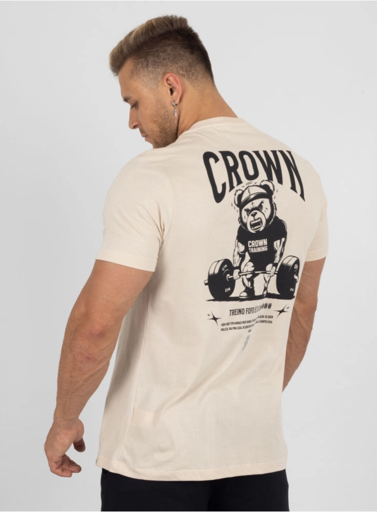 Camiseta Crown Training Treino Fofo Creme