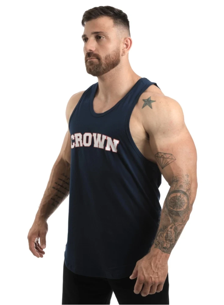 Regata Masculina Azul Marinho Old School Crown Training