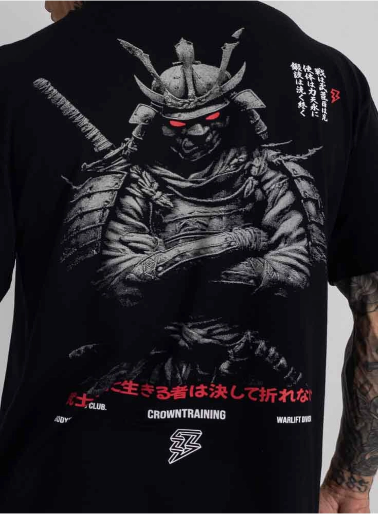 Camiseta Oversized Warlift Bushido Preta Camiseta Oversized Warlift Bushido Preta