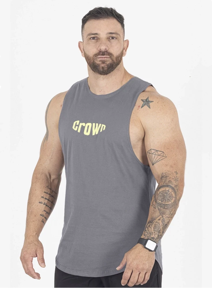 Regata Crown Tank Bubble  Grafite 