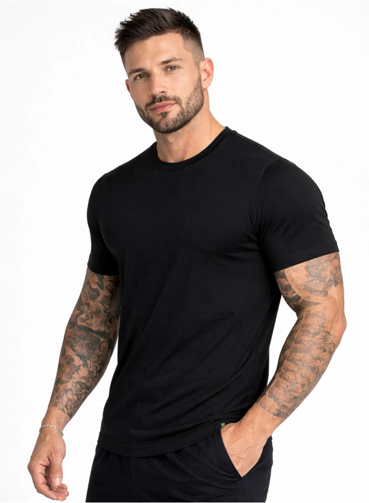 Camiseta Crown Tech Modal Preta Camiseta Crown Tech Modal Preta