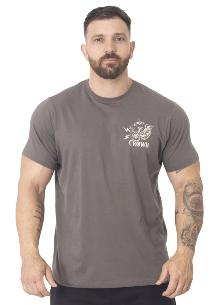 Camiseta  Crown Training Tigre  Grafite 