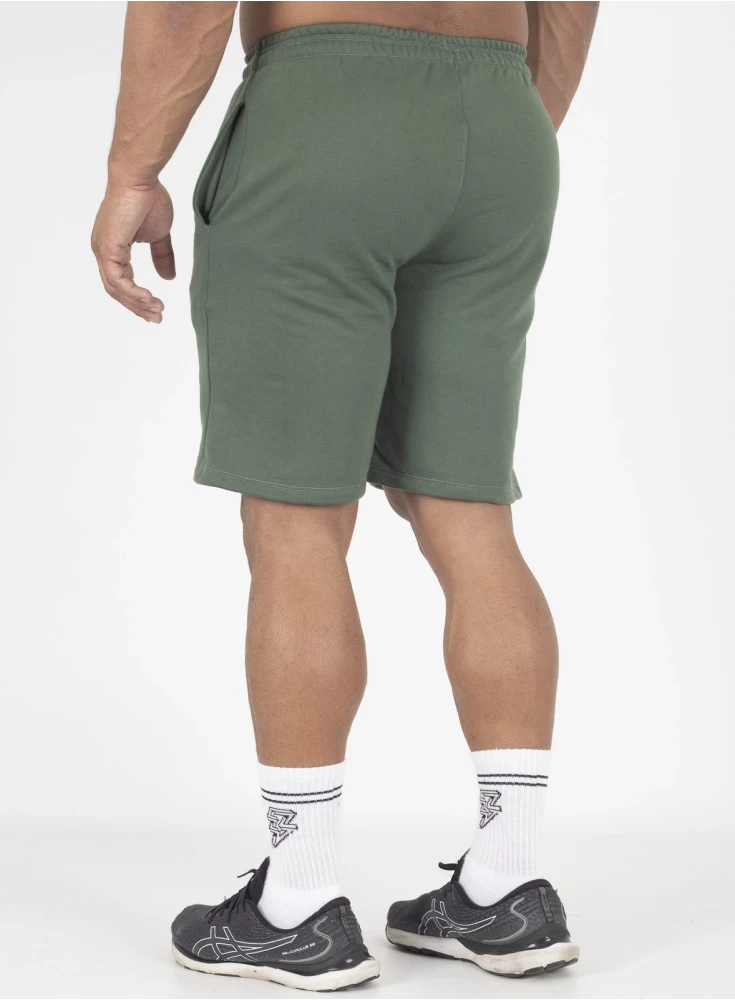 Bermuda Crown Trad Moletom Bodybuilding Bordada  Verde Escuro 