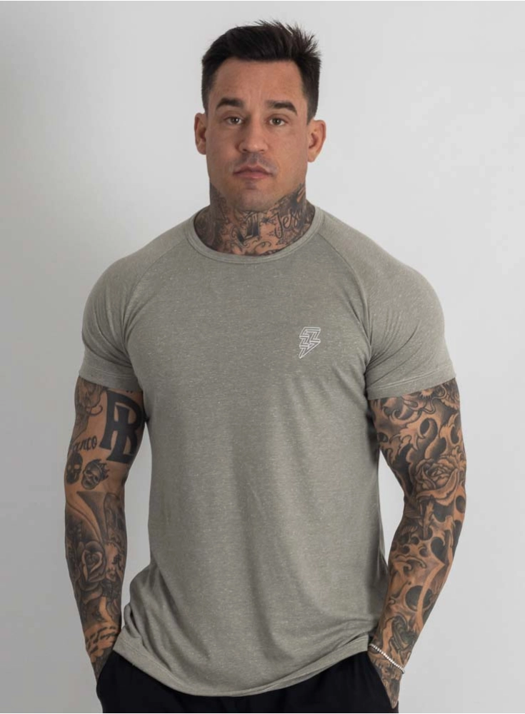 Camiseta Crown Training Classic Mescla Verde Khaki