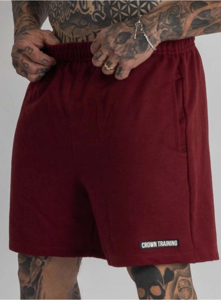 Bermuda de Moletom Crown Curta Bordô