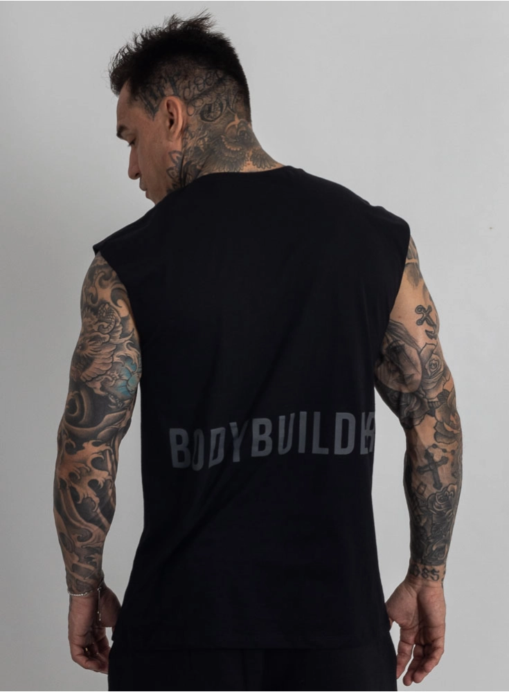 Regata Crown Japonesa Reta Bodybuilder Preta Regata Crown Japonesa Reta Bodybuilder Preta