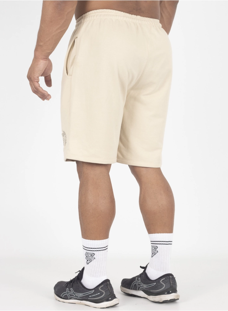 Bermuda Crown Trad Moletom Bodybuilding Bordada Creme 