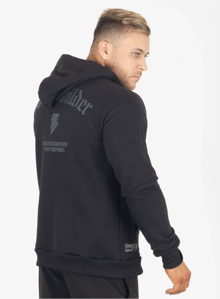 Moletom Crown Capuz Bodybuilding  Preto 