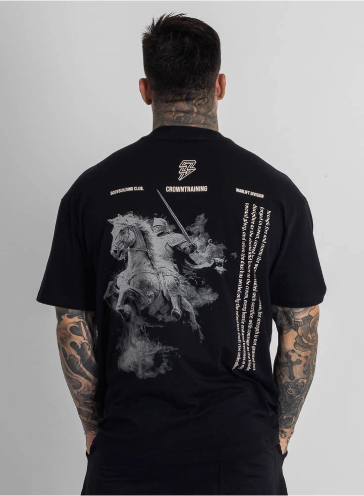 Camiseta Oversized Warlift Knight Preta Camiseta Oversized Warlift Knight Preta