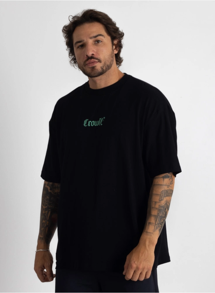 Camiseta Oversized Preta Angel