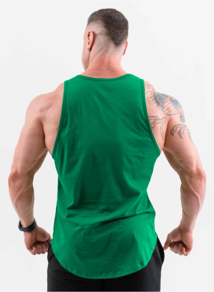 Regata Crown Tradicional Bodybuilding Verde Bandeira