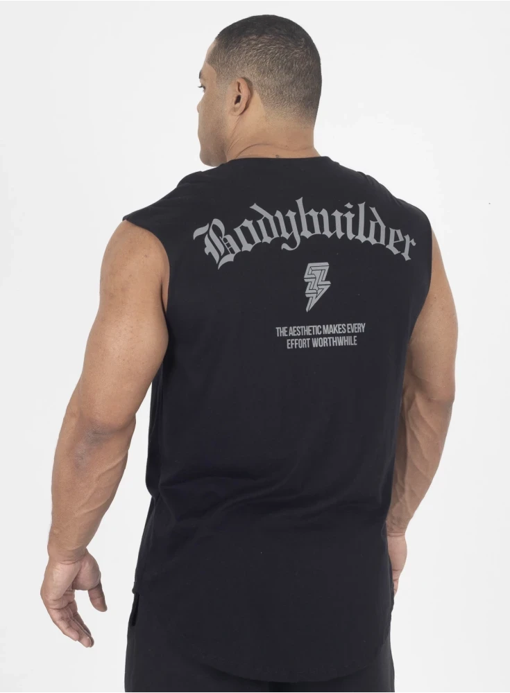 Regata Crown Japonesa Bodybuilding  Preto 