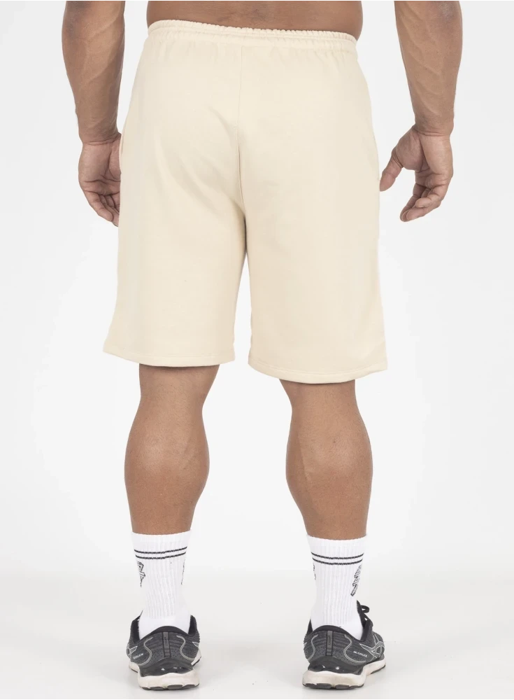 Bermuda Crown Trad Moletom Bodybuilding Bordada  Creme 