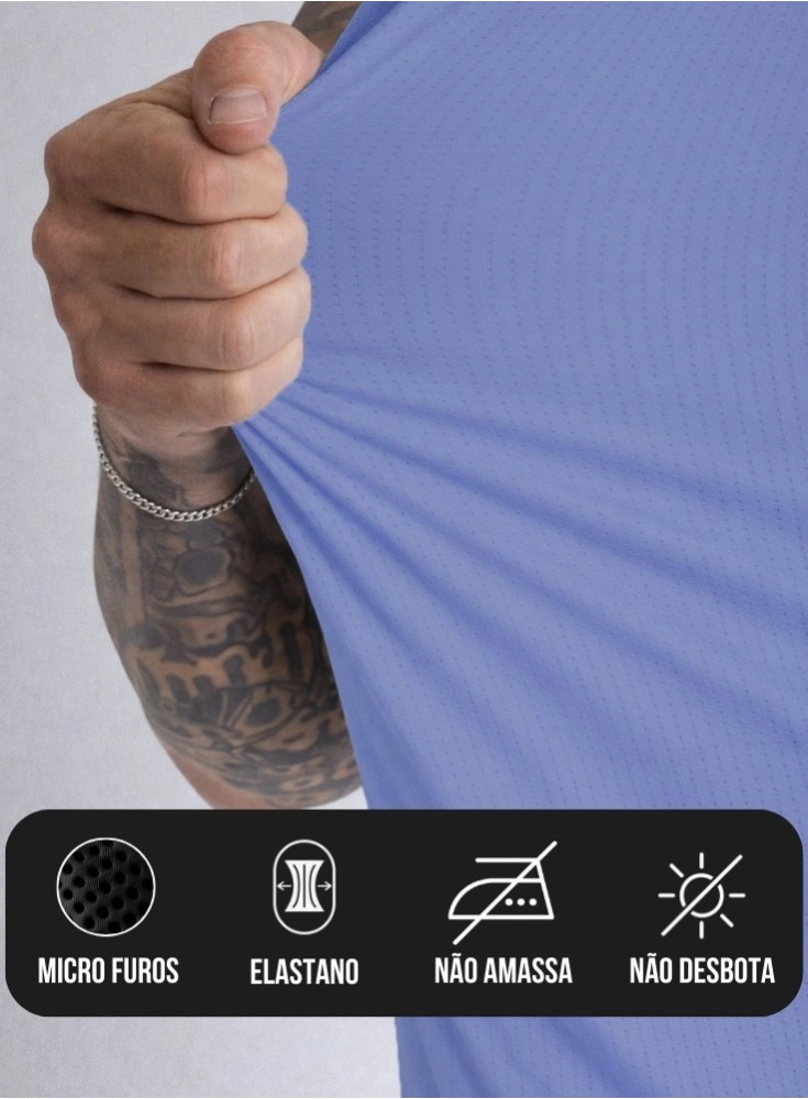 Camiseta Crown Dry Fit Ice Azul Claro