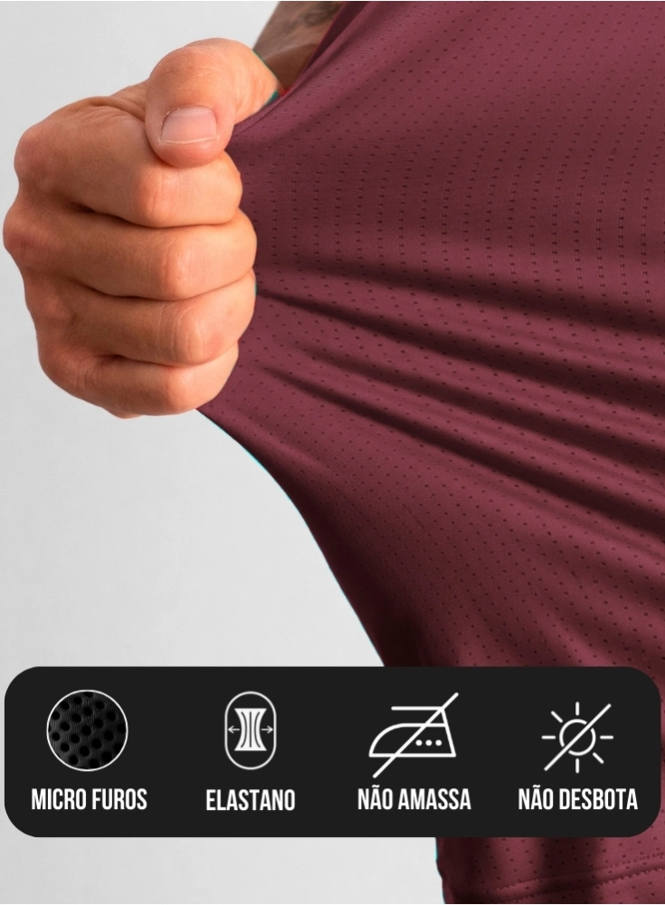 Camiseta Crown Dry Fit Ice Bordo