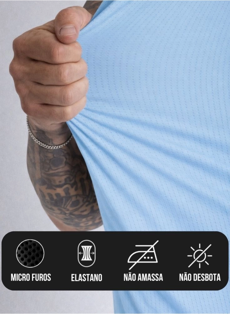 Camiseta Crown Dry Fit ice Classic Azul Beb&ecirc;