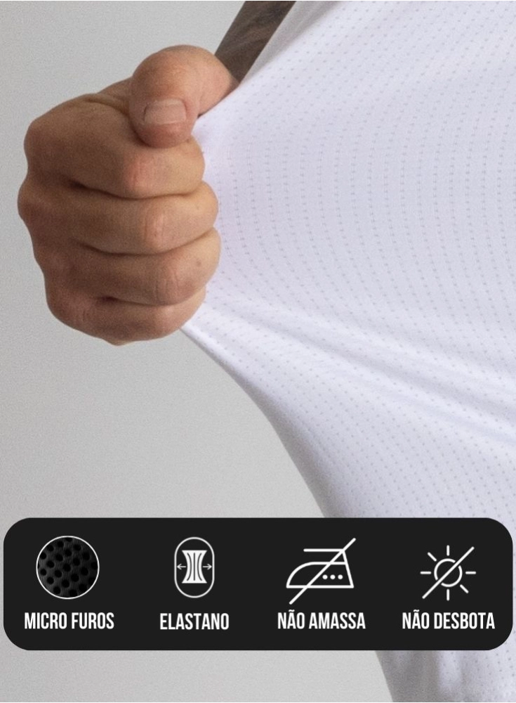 Camiseta Crown Dry Fit ice Elemental Branca