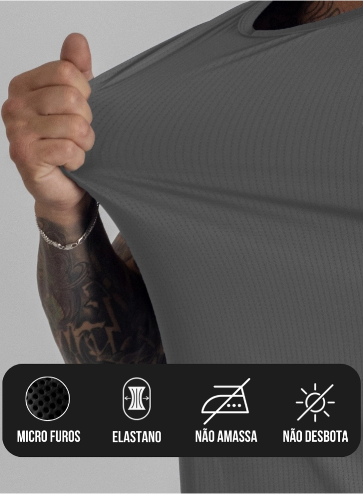 Camiseta Crown Dry Fit Ice Grafit