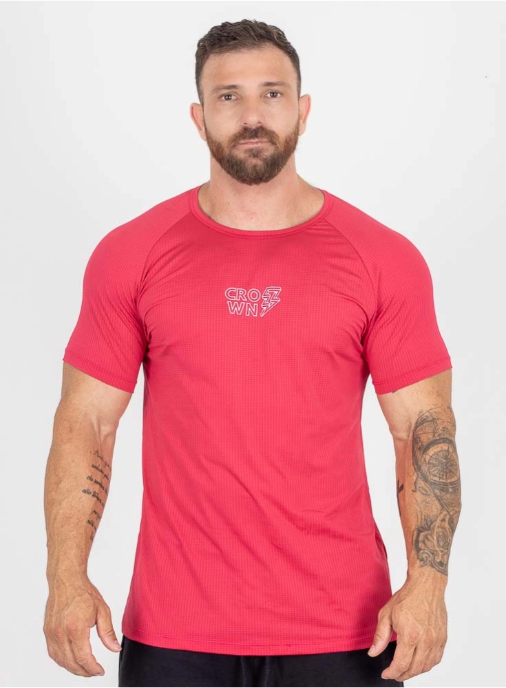 Camiseta Crown Dry Fit ice Raio Rosa