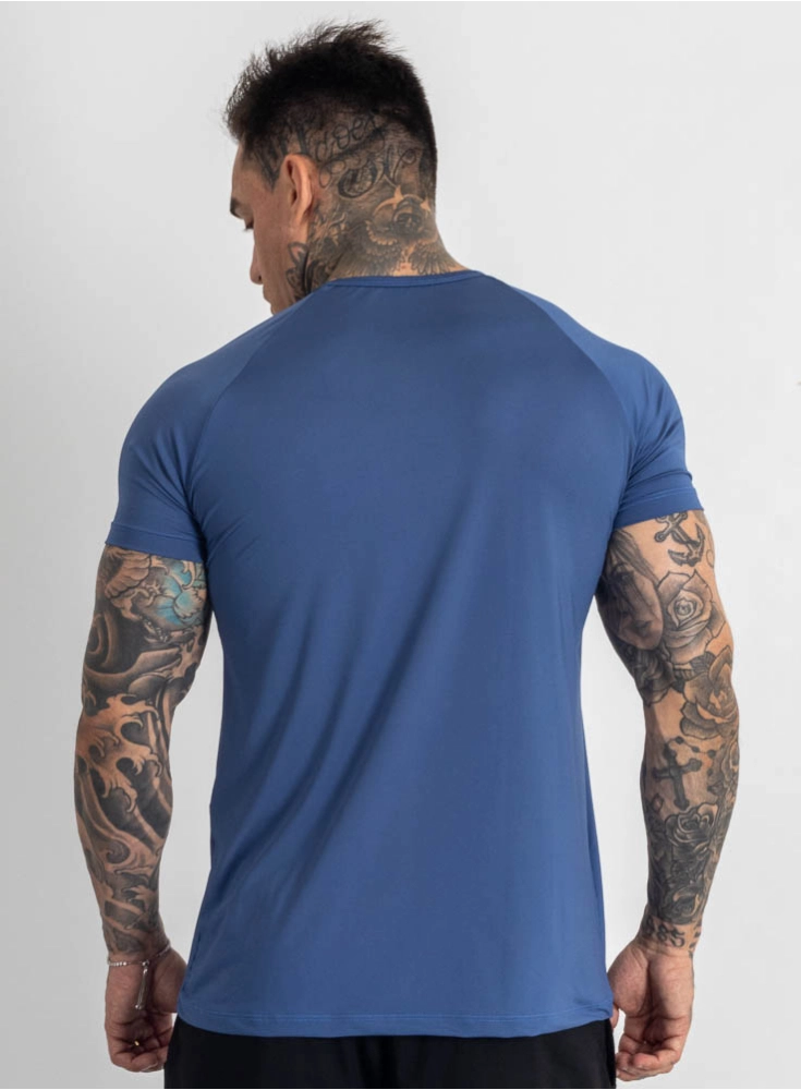 Camiseta Crown Dry Fit Lisa Azul Stell Camiseta Crown Dry Fit Lisa Azul Stell