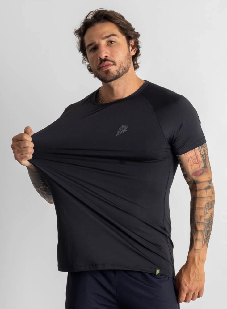 Camiseta Crown Dry Fit Lisa Preta