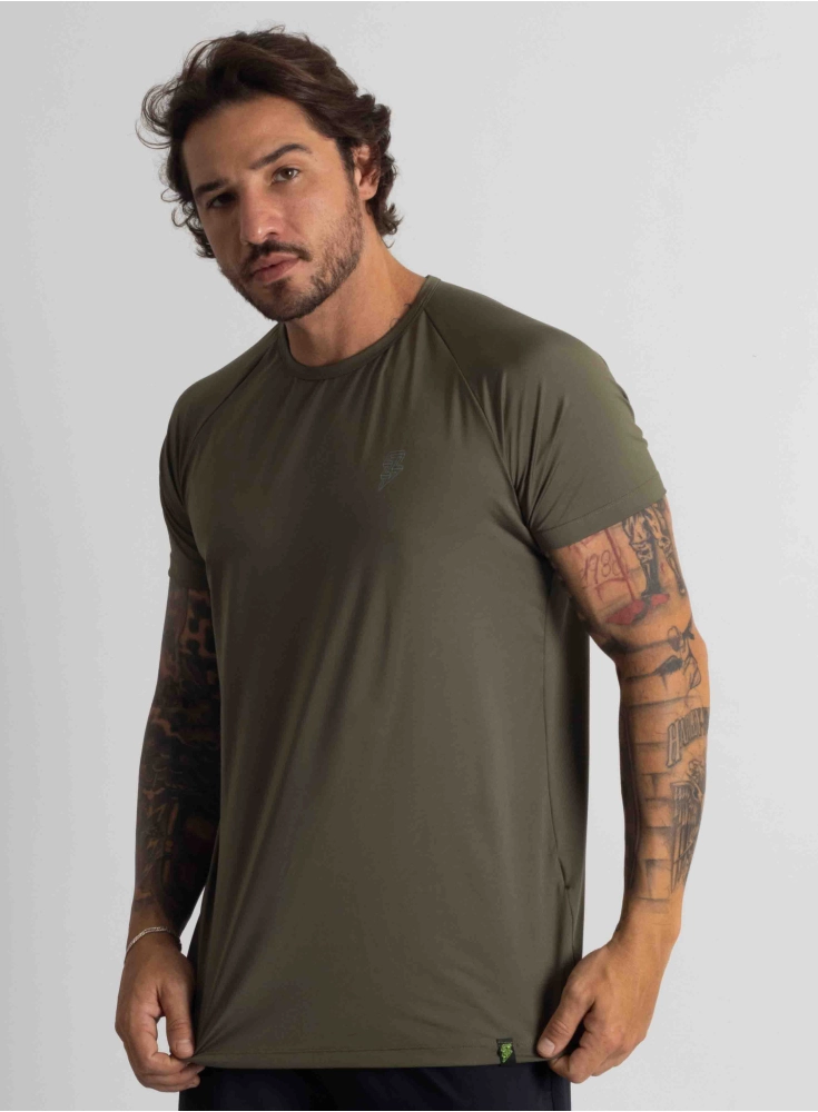 Camiseta Crown Dry Fit Lisa Verde Musgo