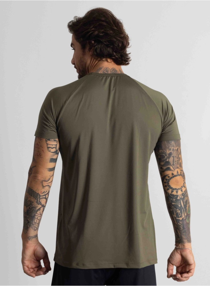 Camiseta Crown Dry Fit Lisa Verde Musgo