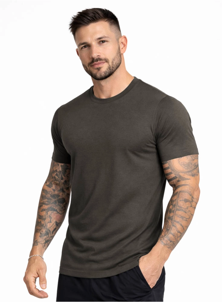 Camiseta Crown Tech Modal Marrom