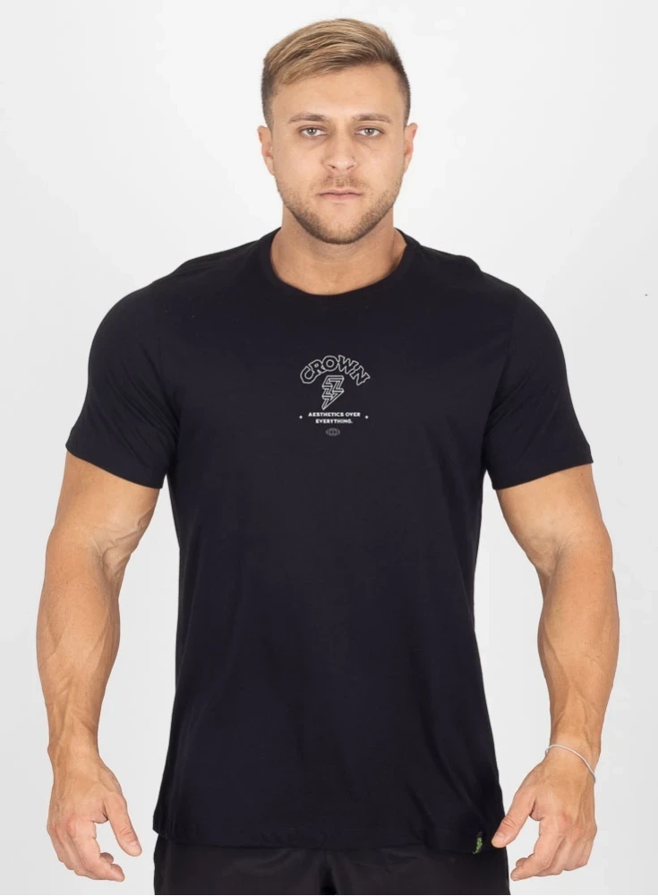 Camiseta Crown Training Aesthetic Power Preta