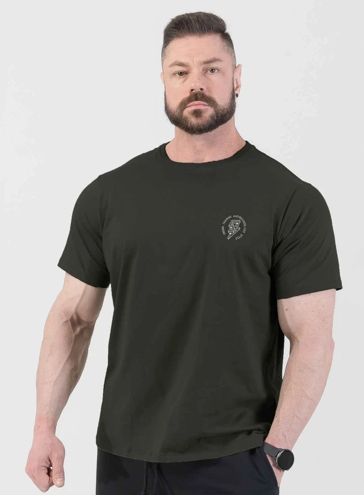 Camiseta Crown Training Bodybuilder Verde Escuro